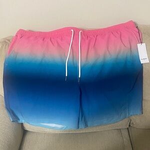 Goodfellow & Co Pink to Blue Gradient Swim Shorts